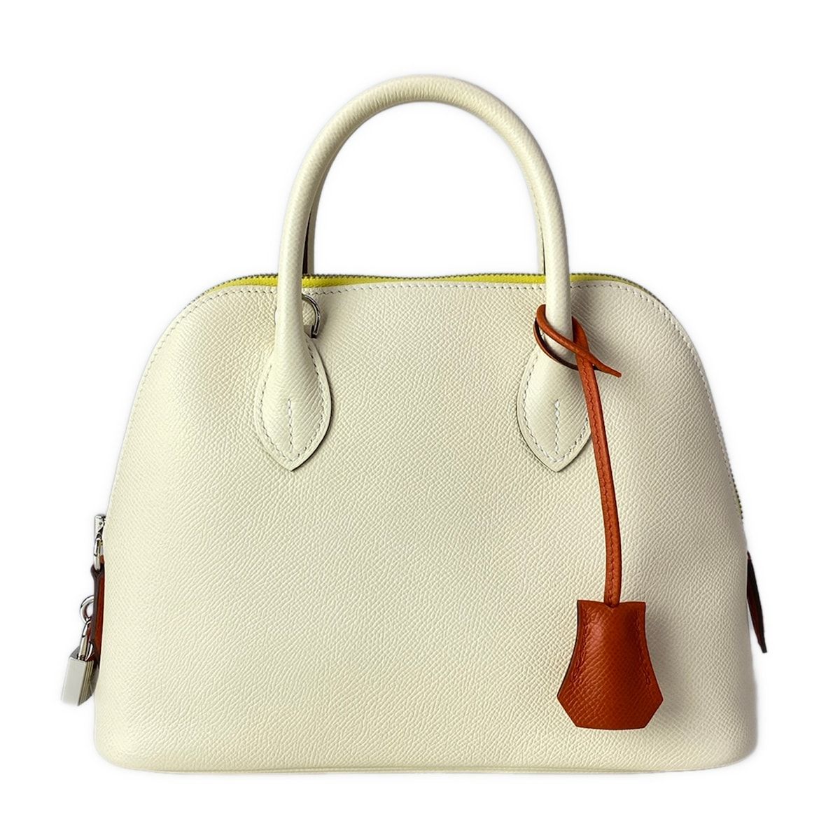 Hermes Handbag Bolide 25 Nata Joanne Citron Terubatu Silver Tricolor