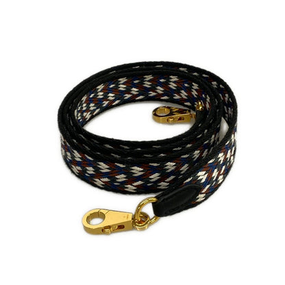 Hermes Shoulder Strap Bandouliere Sangle Caval 25 mm Black White Deep Blue Gold