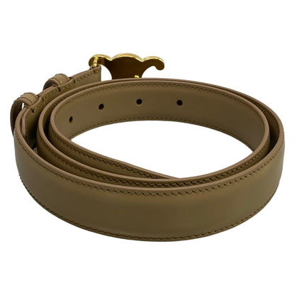 Celine Belt Trio Gray Beige Gold Leather — view 2
