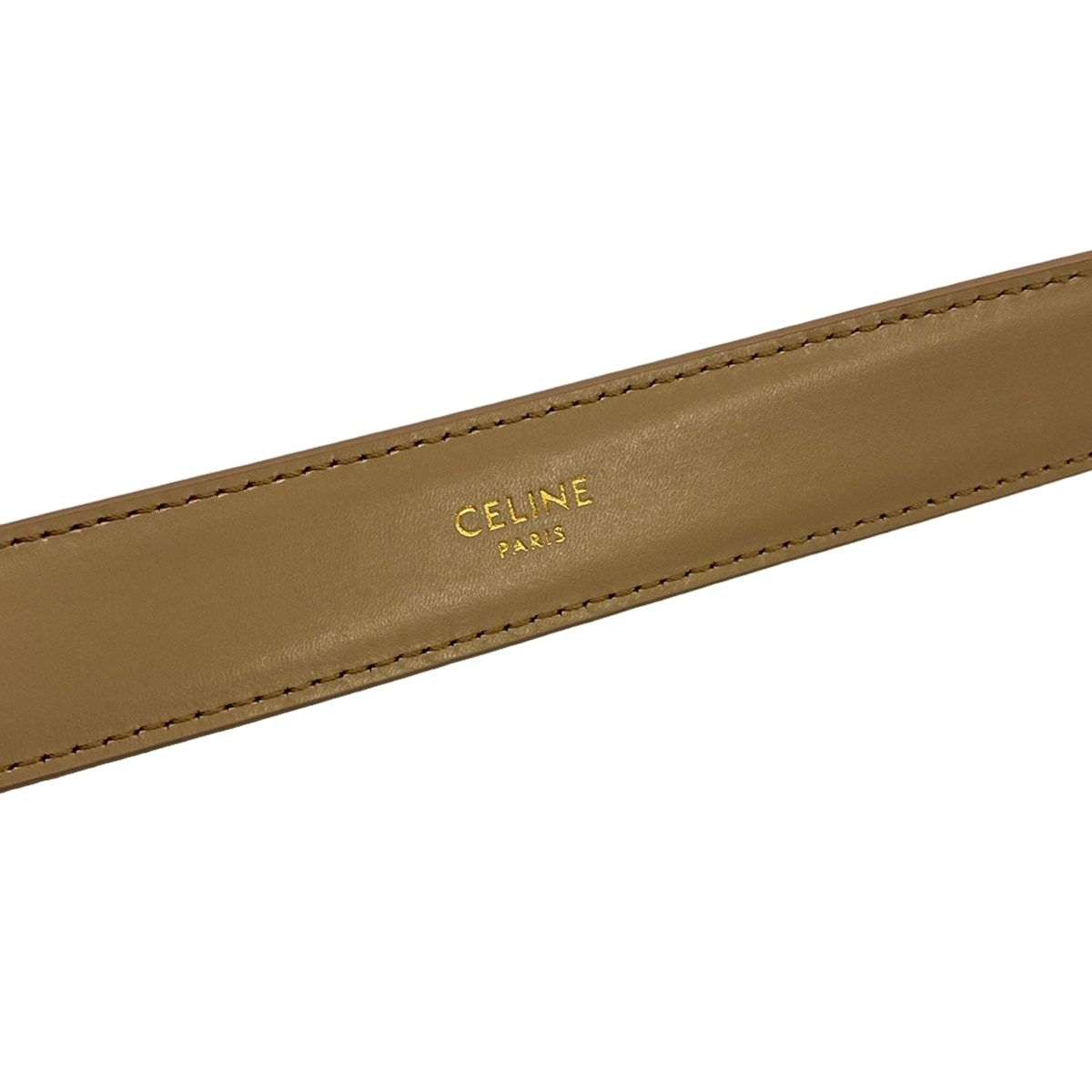 Celine Belt Trio Gray Beige Gold Leather — view 3