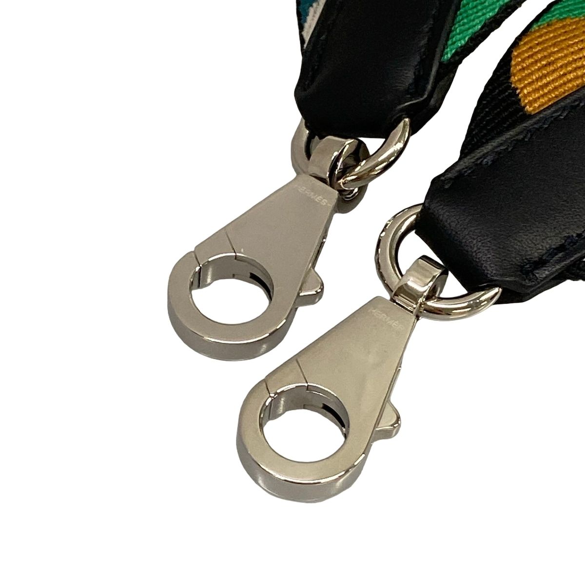 Hermes Shoulder Strap Bandouliere Sangles Flipper Ball 50 mm Black Vert — view 4