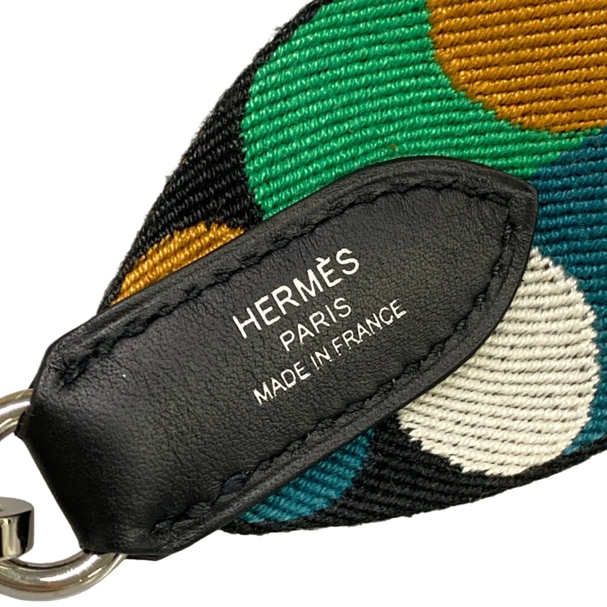 Hermes Shoulder Strap Bandouliere Sangles Flipper Ball 50 mm Black Vert — view 3