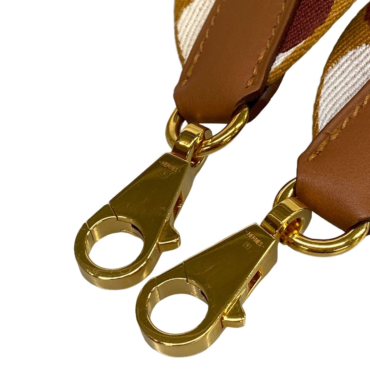 Hermes Shoulder Strap Bandouliere Sangle Flipper Ball 50 mm Sesame Machete — view 4