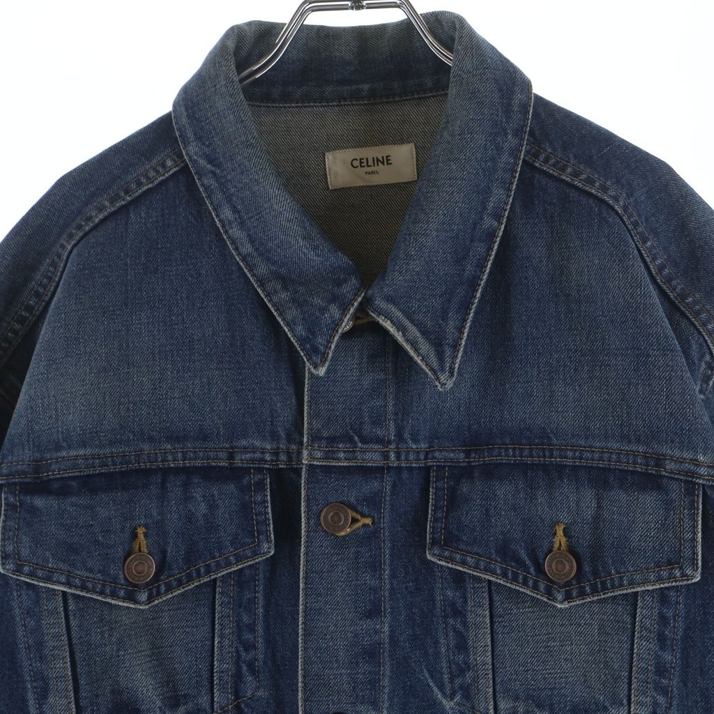 Celine Boy Dool Denim Jacket Indigo — view 3
