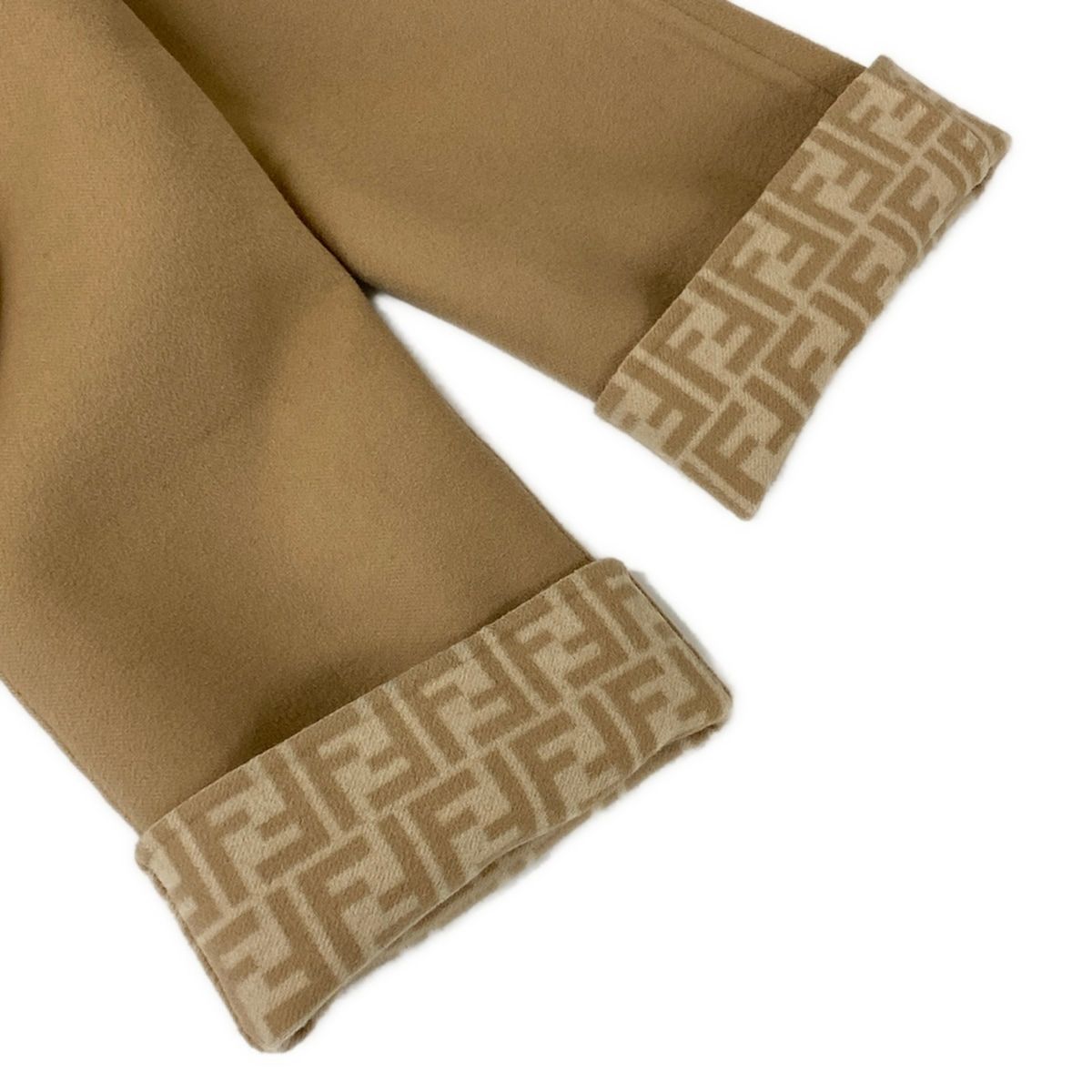 Fendi Coat 38 S Beige Wool Silk — view 9