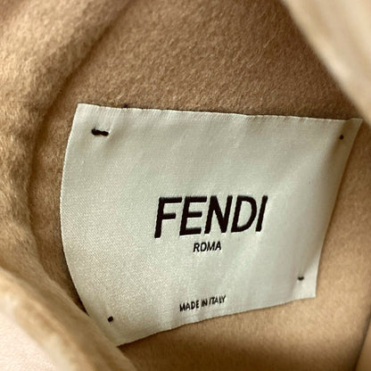Fendi Coat 38 S Beige Wool Silk — view 4