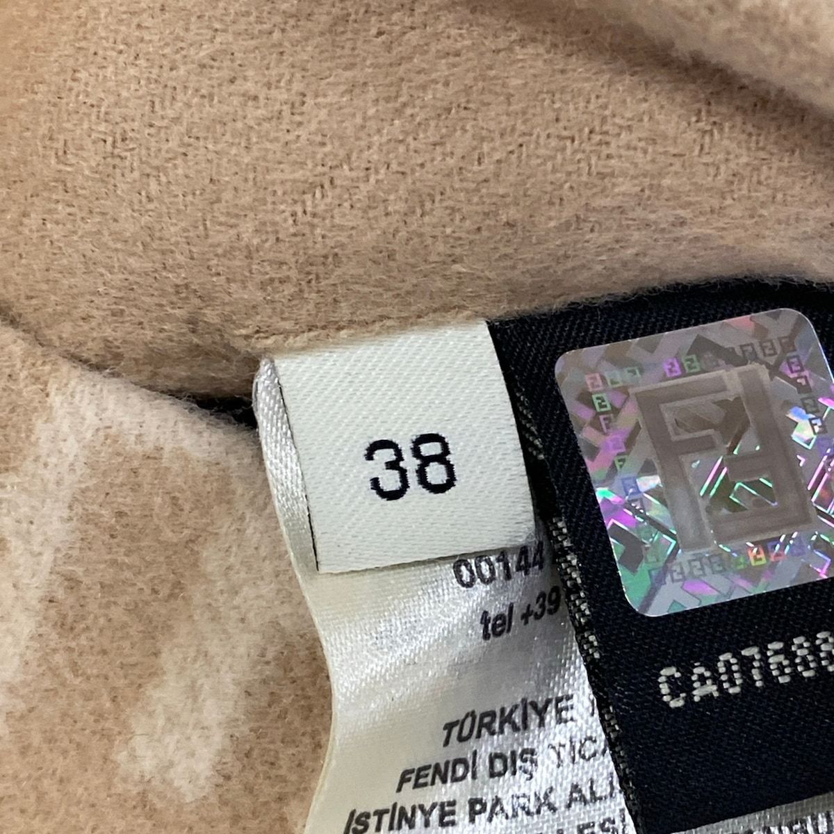 Fendi Coat 38 S Beige Wool Silk — view 5