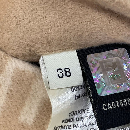 Fendi Coat 38 S Beige Wool Silk — view 5