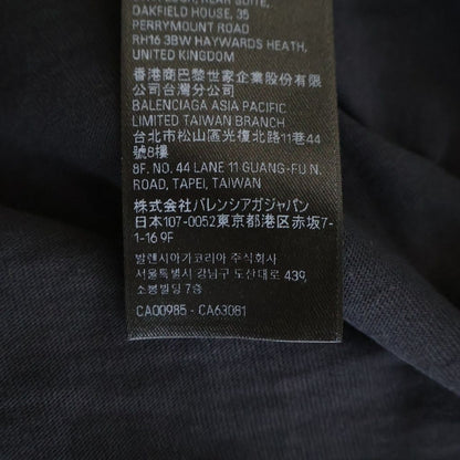 Balenciaga Paris Liberty Distressed Crew Neck Short Sleeve T-Shirt Black — view 8