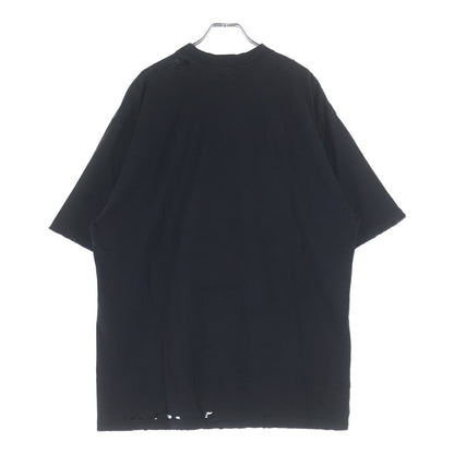 Balenciaga Paris Liberty Distressed Crew Neck Short Sleeve T-Shirt Black — view 2