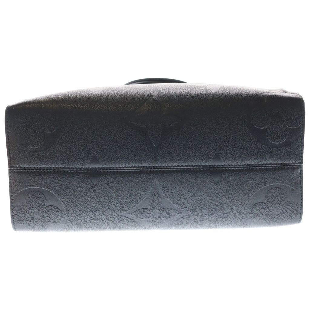 Louis Vuitton Monogram Empreinte On The Go MM Handbag Black Noir Leather Gold — view 4