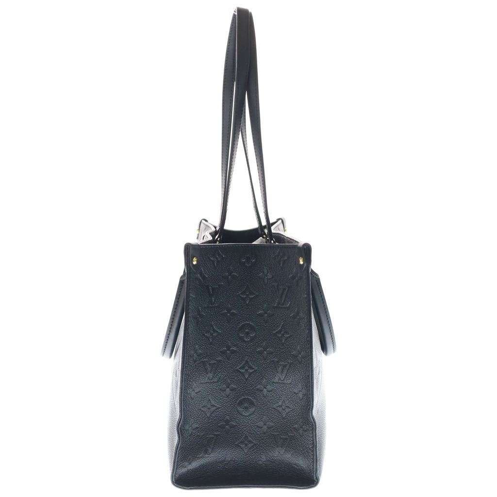 Louis Vuitton Monogram Empreinte On The Go MM Handbag Black Noir Leather Gold — view 3