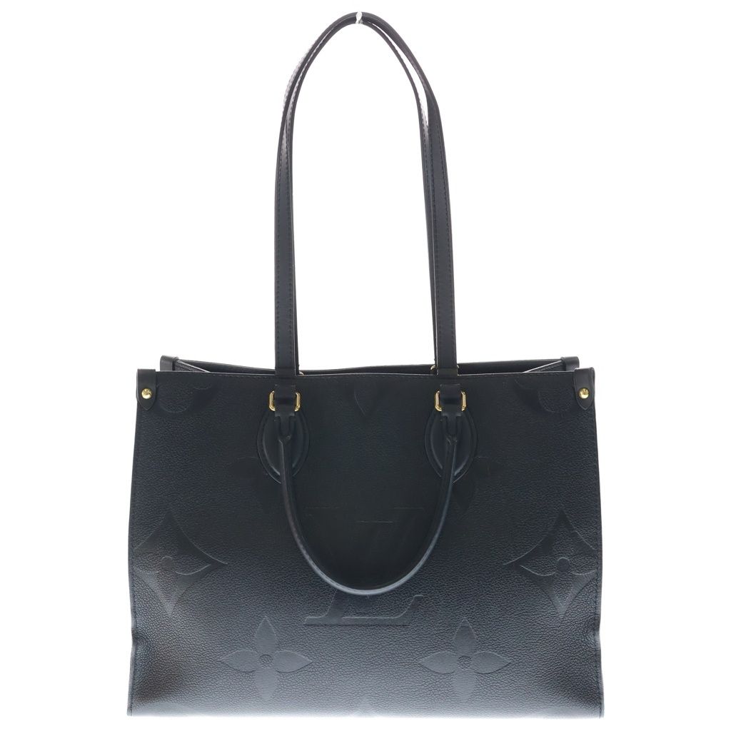 Louis Vuitton Monogram Empreinte On The Go MM Handbag Black Noir Leather Gold — view 2