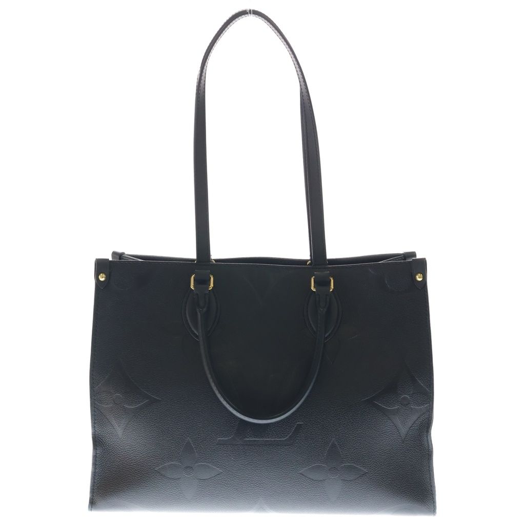 Louis Vuitton Monogram Empreinte On The Go MM Handbag Black Noir Leather Gold