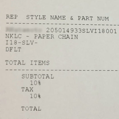 Chrome Hearts Paper Chain 18 Necklace Silver — view 6