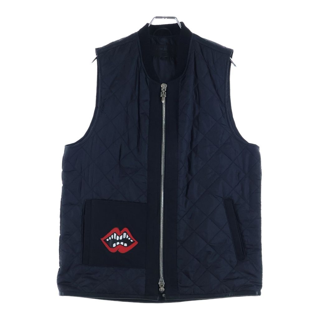 Chrome Hearts Matty Boy Chomper Leather Patch Nylon Vest Black