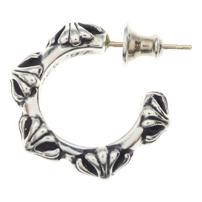 Chrome Hearts Hoop Cross Band Earrings Silver — view 3