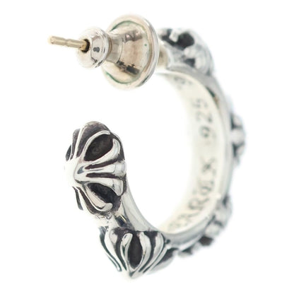 Chrome Hearts Hoop Cross Band Earrings Silver — view 2