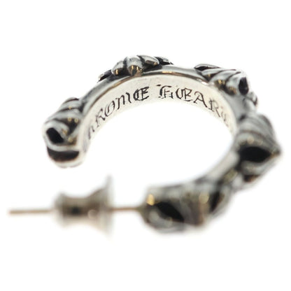 Chrome Hearts Hoop Cross Band Earrings Silver — view 5