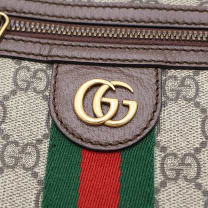 Gucci GG Marmont Ophidia Mini Shoulder Bag Beige Brown Leather Gold — view 6