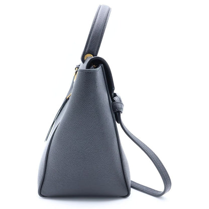 Celine Belt Bag Micro 2-Way Black Gray Calfskin Gold — view 3