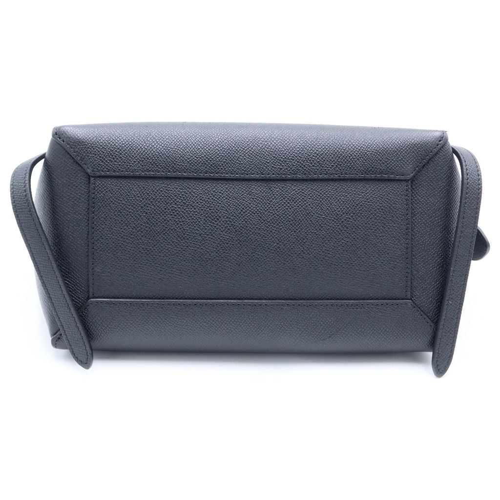 Celine Belt Bag Micro 2-Way Black Gray Calfskin Gold — view 4
