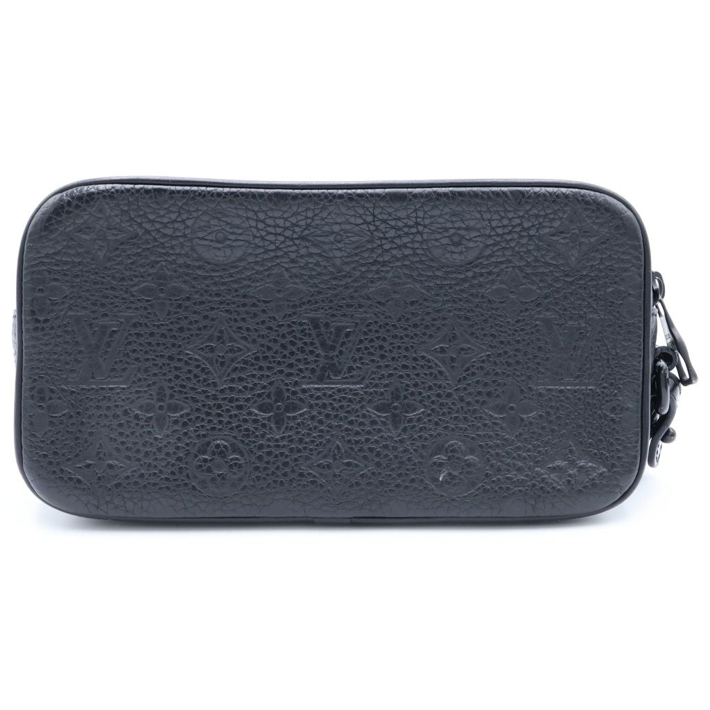 Louis Vuitton Monogram Empreinte Pochette Volga Pouch Case Second Black Leather — view 2