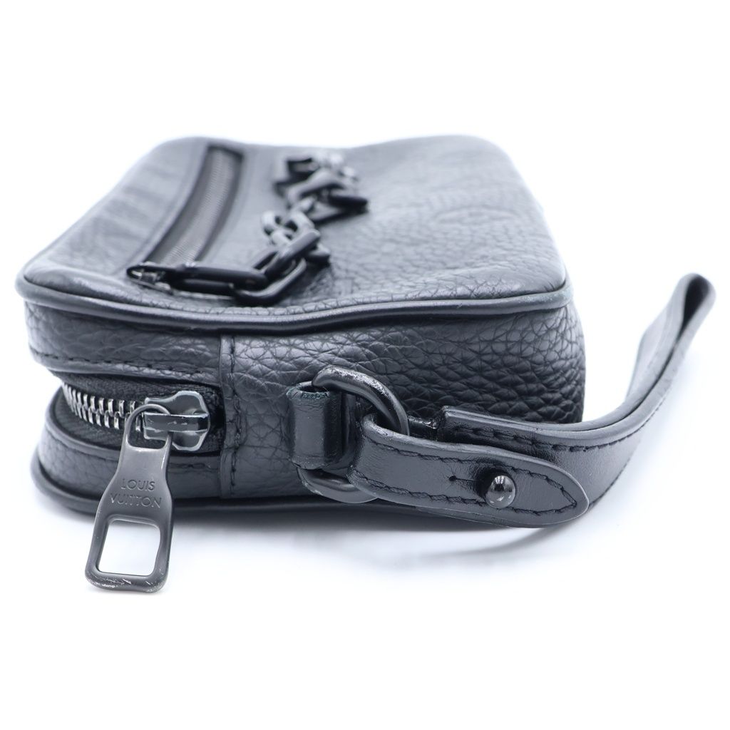 Louis Vuitton Monogram Empreinte Pochette Volga Pouch Case Second Black Leather — view 3