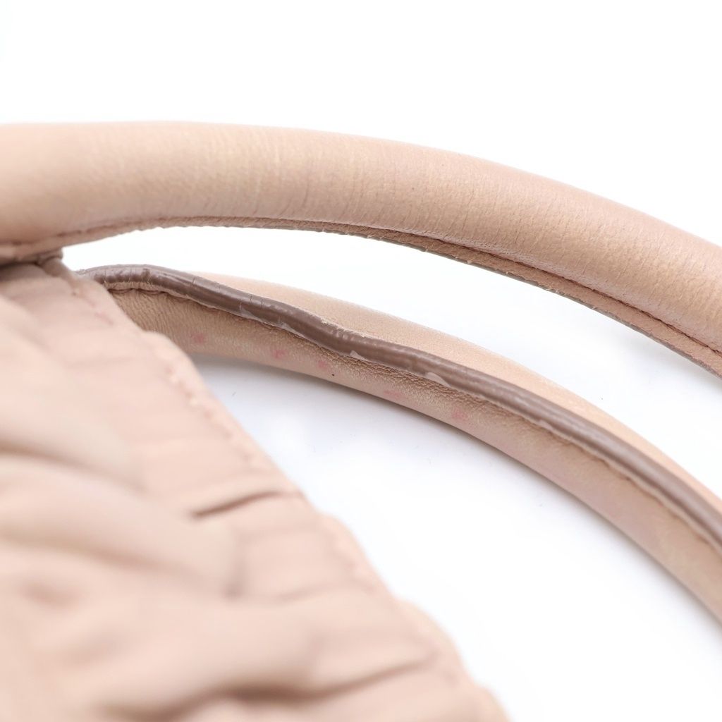 Prada Nappa Shoulder Bag Pink Beige Leather Gold — view 6