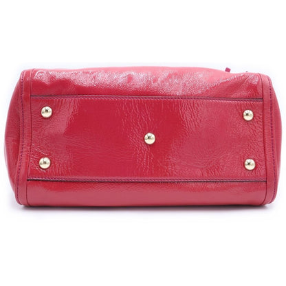 Gucci Soho Fringe 2-Way Shoulder Bag Pink Patent Leather Gold — view 4