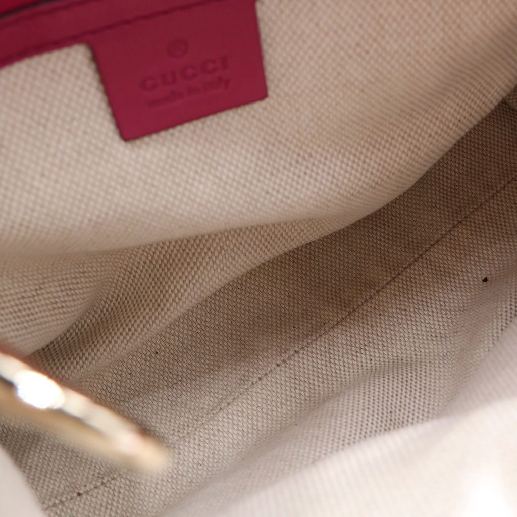 Gucci Soho Fringe 2-Way Shoulder Bag Pink Patent Leather Gold — view 5