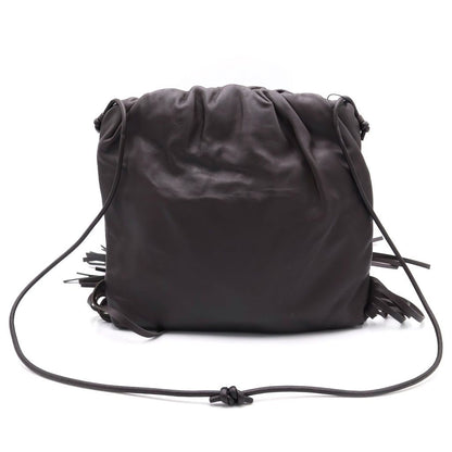 Bottega Veneta the Fringe Shoulder Leather Bag Dark Brown — view 2