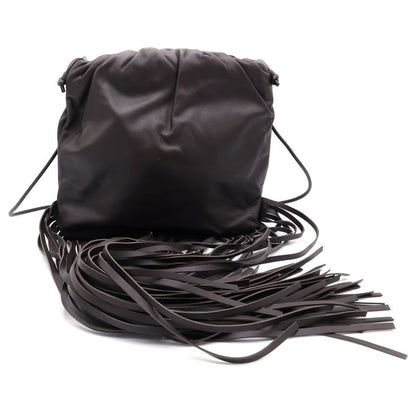 Bottega Veneta the Fringe Shoulder Leather Bag Dark Brown