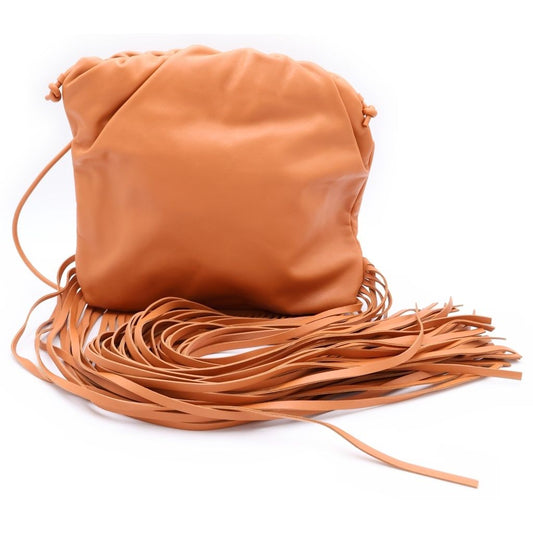 Bottega Veneta the Fringe Shoulder Leather Bag Brown