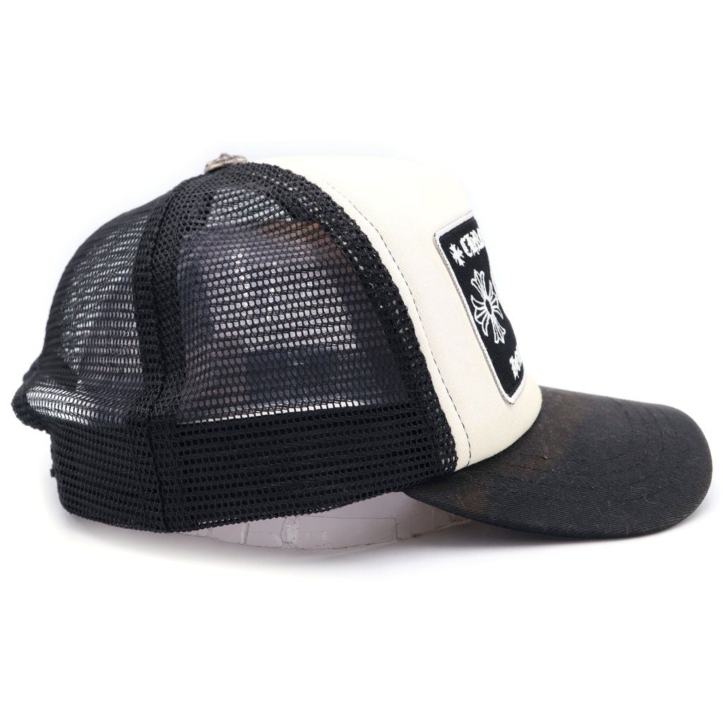 Chrome Hearts CH Trucker Cap CH Mesh Cap Hat Black White — view 3