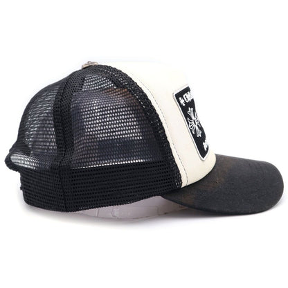 Chrome Hearts CH Trucker Cap CH Mesh Cap Hat Black White — view 3