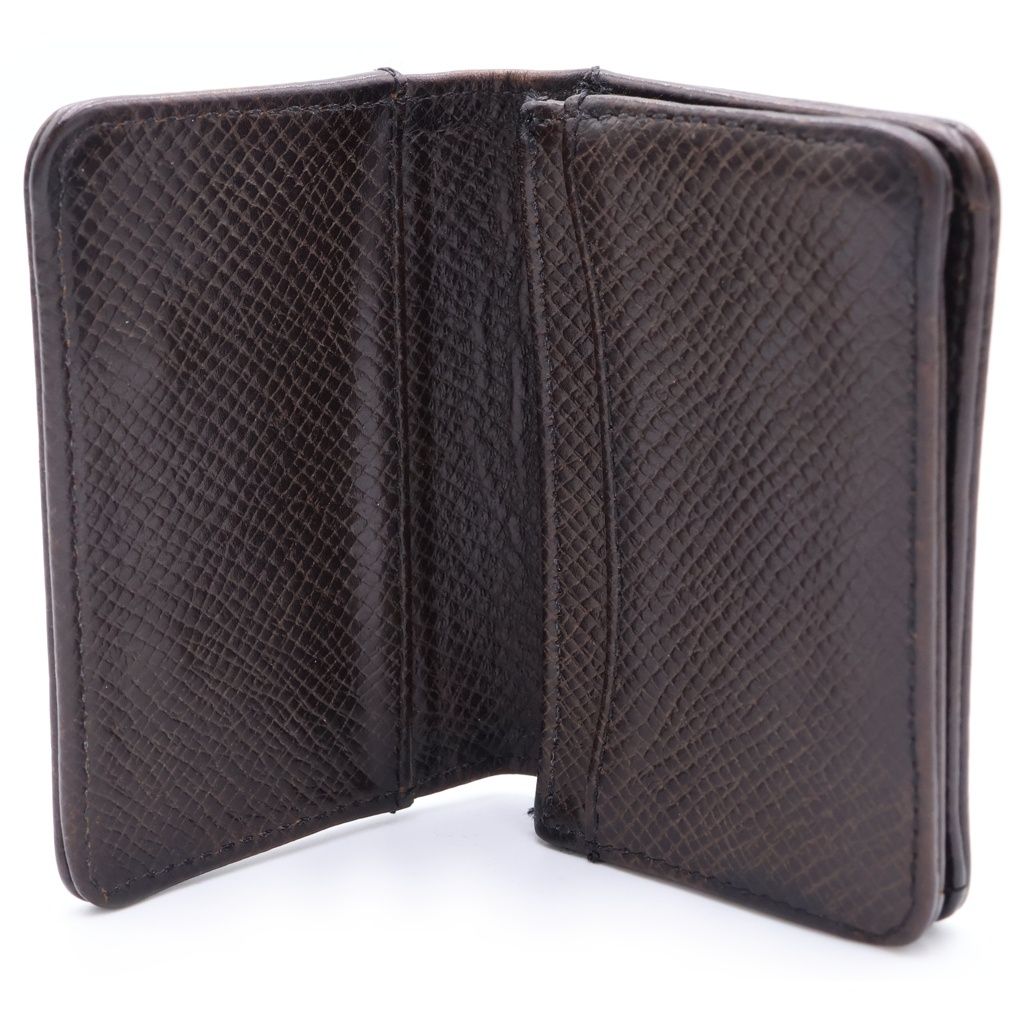 Chrome Hearts Crd Arch Logo Plate 3 Pockets Leather Card Case Brown — view 4