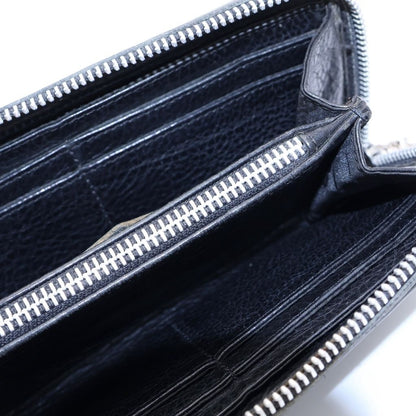 Chrome Hearts Rec Zip 3 Cross Round Zip Leather Wallet Black — view 4