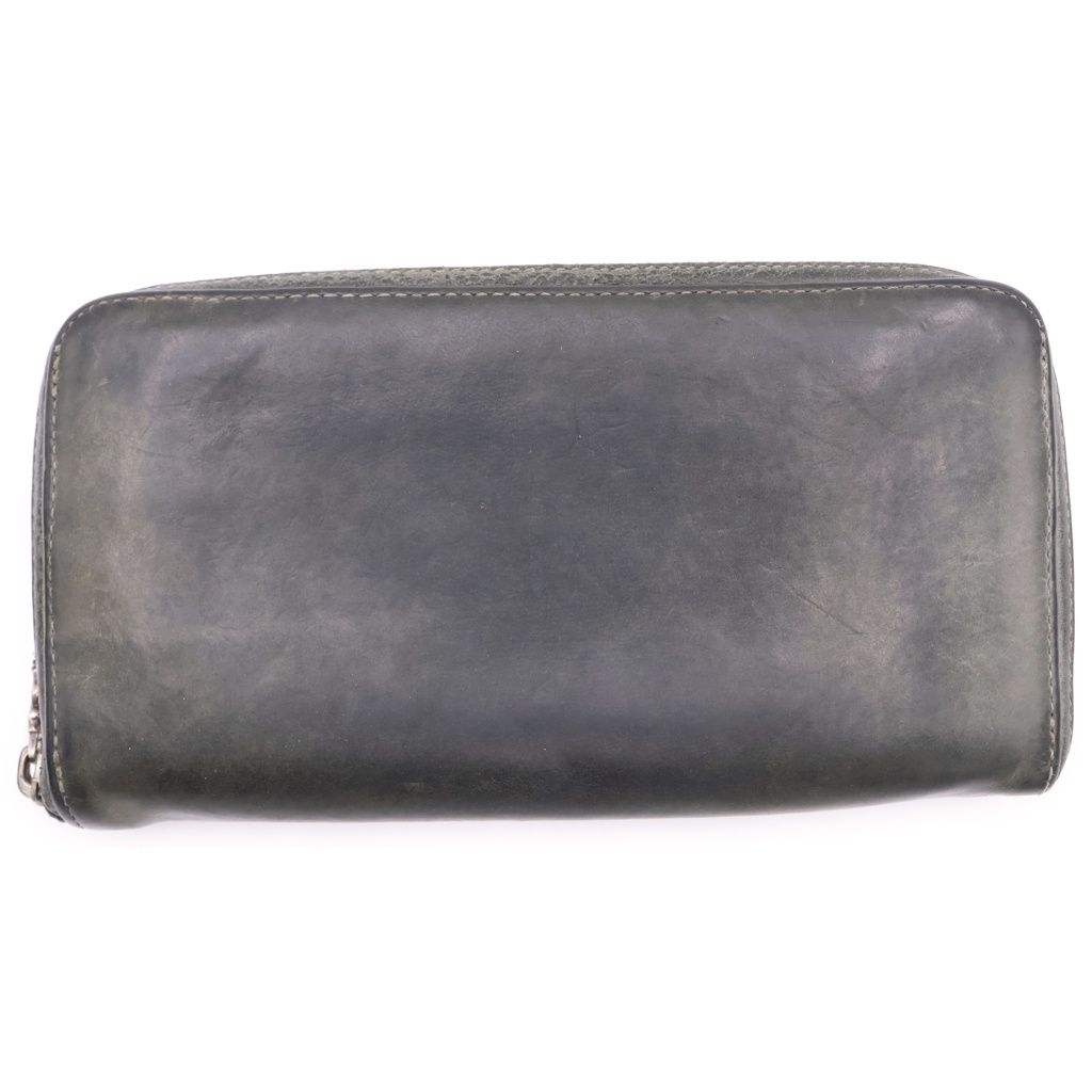 Chrome Hearts Rec Zip 3 Cross Round Zip Leather Wallet Black — view 2