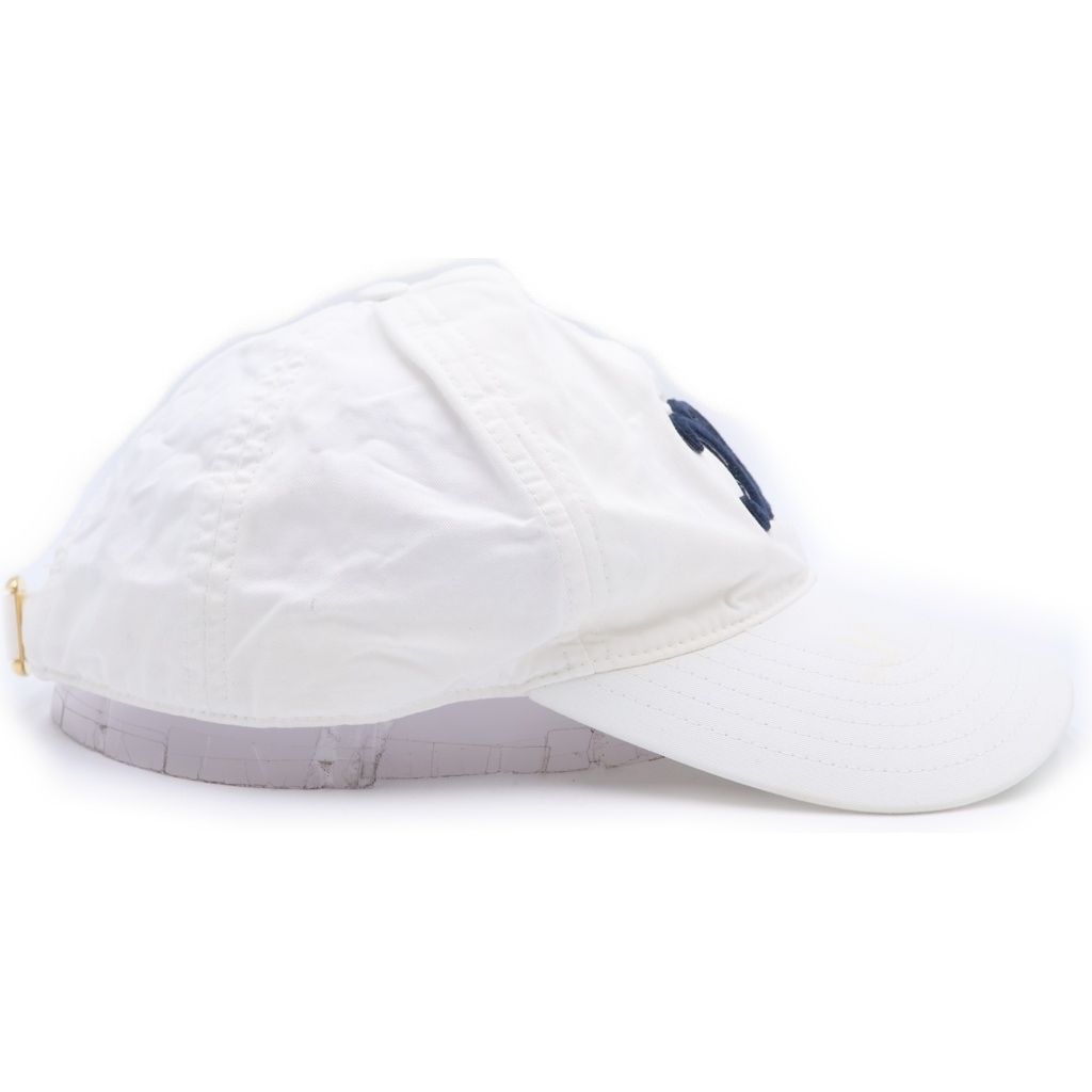 Celine Trio Patch Logo Cotton 6 Panel Baseball Cap Hat White — view 4