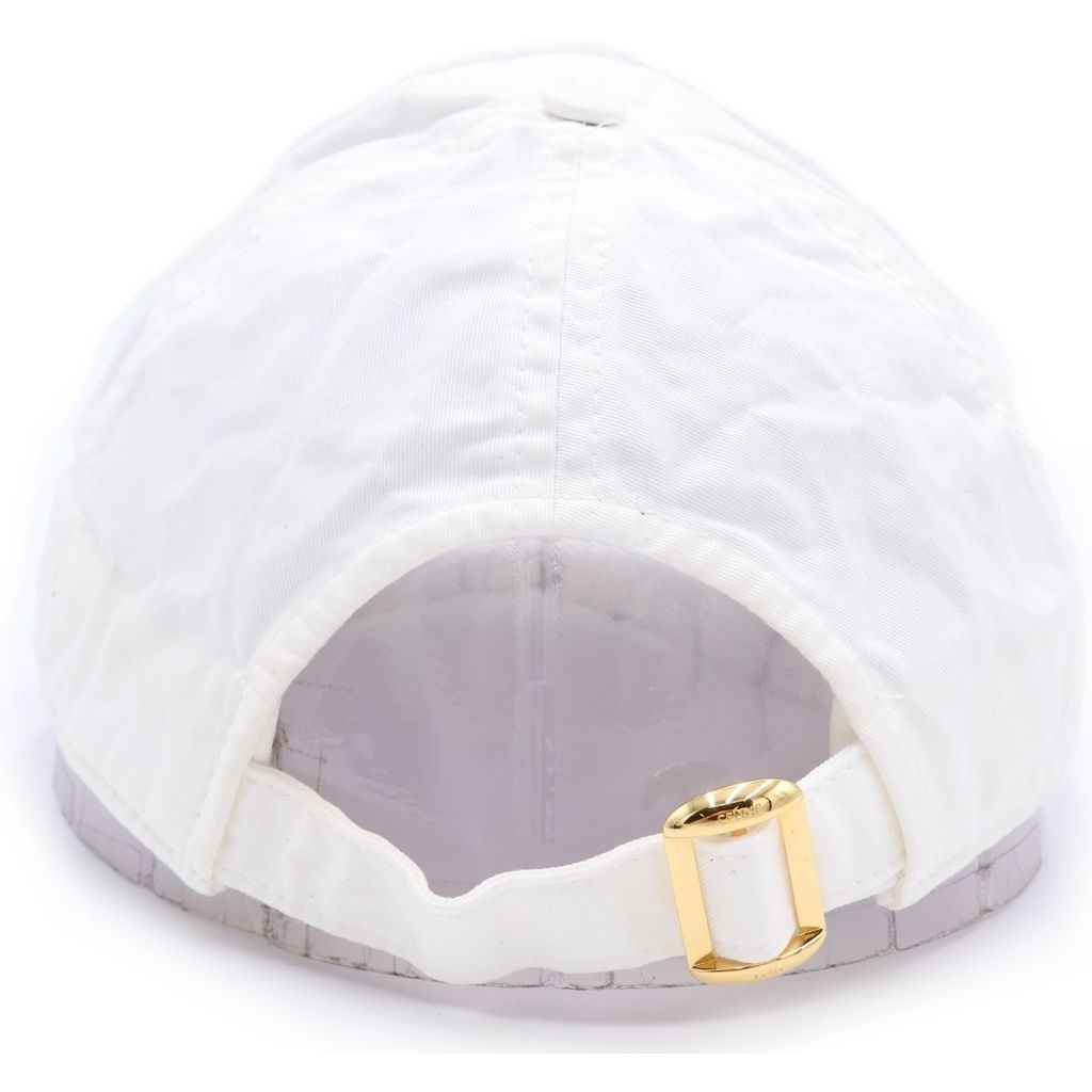 Celine Trio Patch Logo Cotton 6 Panel Baseball Cap Hat White — view 3