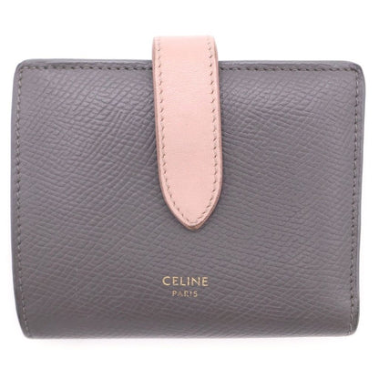 Celine Small Strap Wallet Bifold Gray