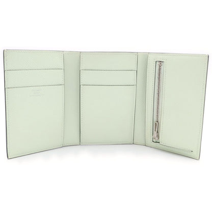 Hermes Bearn Combination Trifold Wallet Vert Peppermint Veau Epsom Silver — view 4