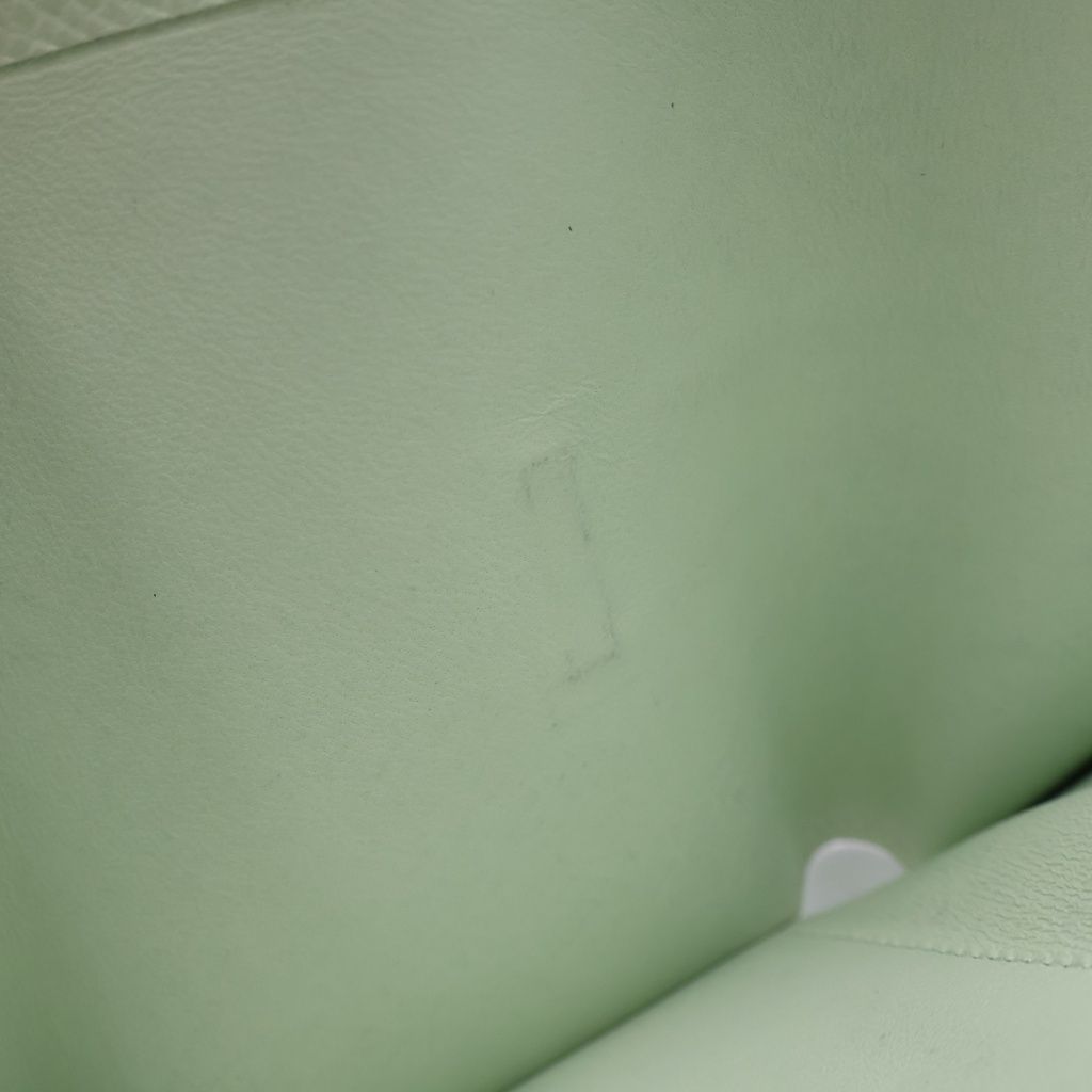 Hermes Bearn Combination Trifold Wallet Vert Peppermint Veau Epsom Silver — view 5