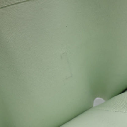 Hermes Bearn Combination Trifold Wallet Vert Peppermint Veau Epsom Silver — view 5