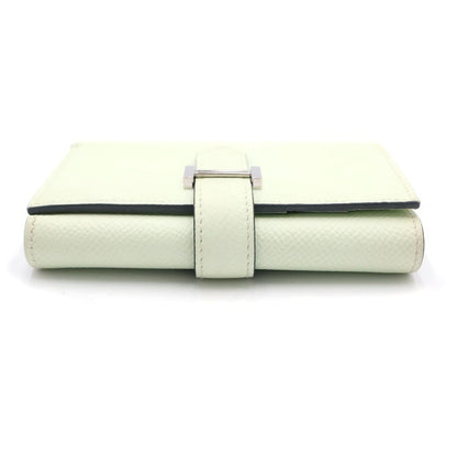 Hermes Bearn Combination Trifold Wallet Vert Peppermint Veau Epsom Silver — view 3