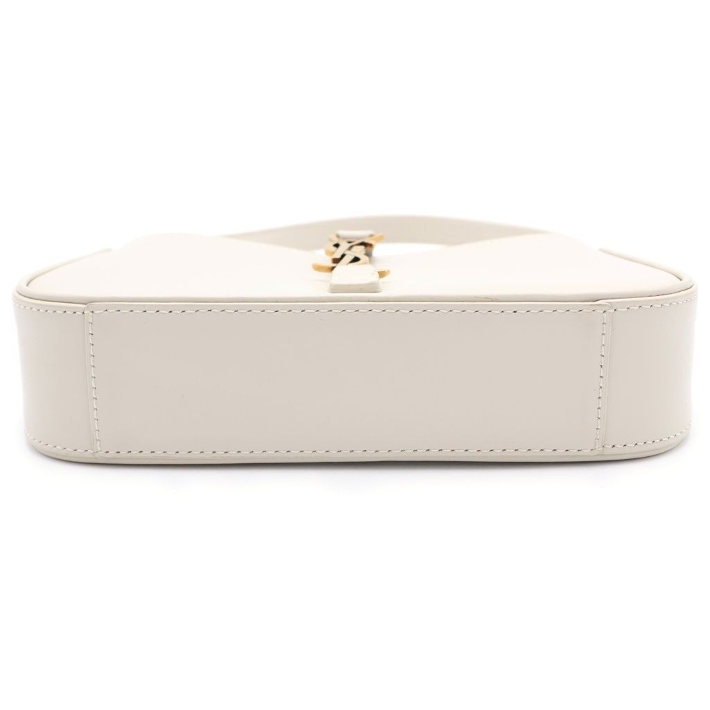 Saint Laurent Suncassette One Mini Shoulder Bag Ivory Leather Gold — view 4