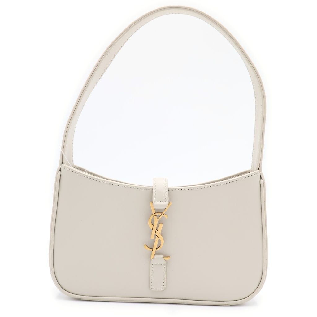 Saint Laurent Suncassette One Mini Shoulder Bag Ivory Leather Gold