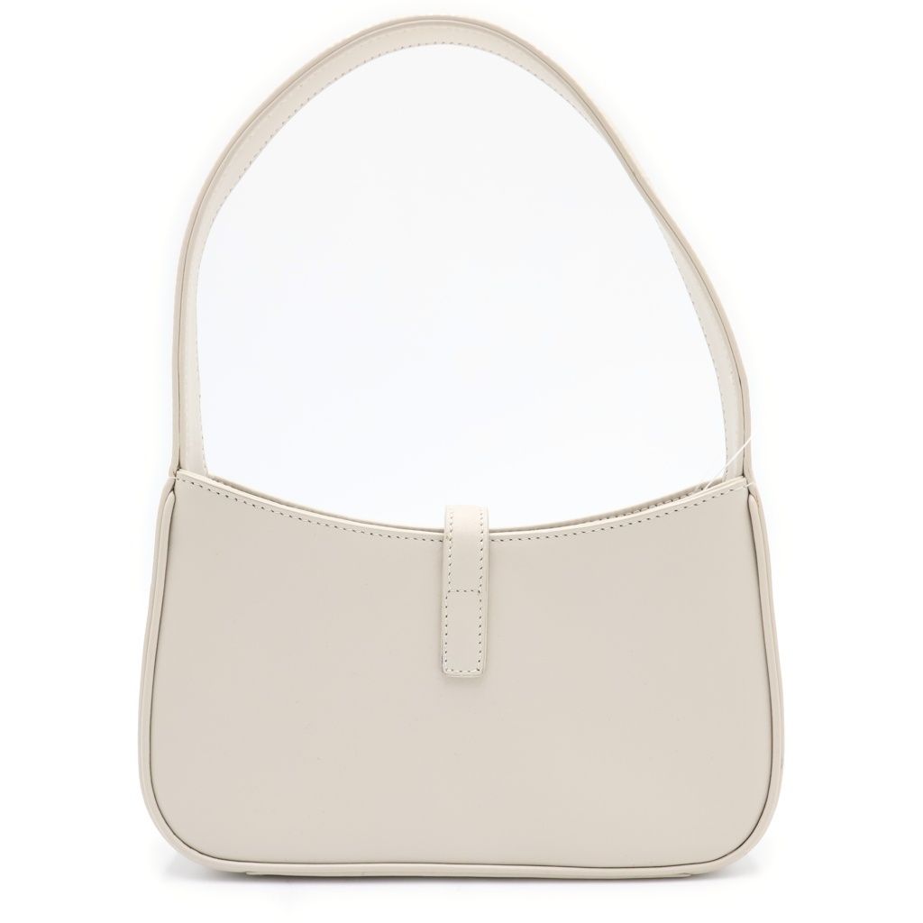 Saint Laurent Suncassette One Mini Shoulder Bag Ivory Leather Gold — view 2