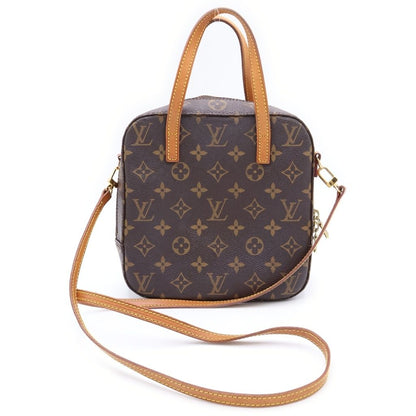 Louis Vuitton Monogram Spontini 2-Way Shoulder Bag Brown Leather Gold — view 2